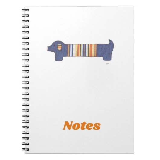 Notebook - Dackel #1 - Erin Brie Art Notizblock (Vorderseite)