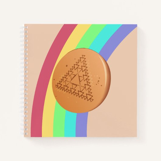 Notebook Dalgona Multiple Triangle - Seitenansicht Notizblock (Vorderseite)