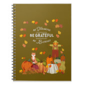 Notebook dankbar sein gesegnet Journal Fall Notizblock (Vorderseite)