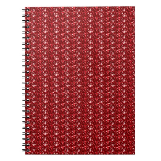 Notebook Dark Red Glitzer Notizblock (Vorderseite)