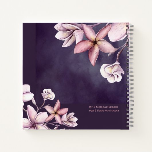 Notebook der Dusky Plumeria Notizblock (Rückseite)
