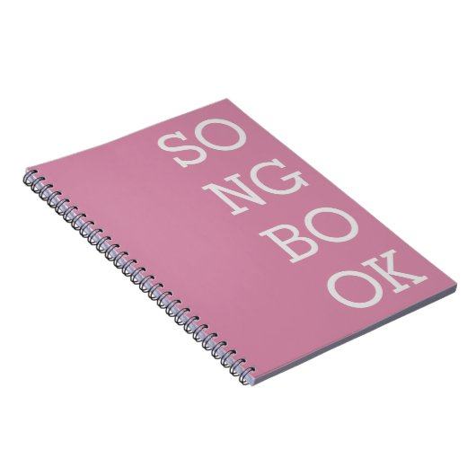 Notebook des Songwriters - Rosa Notizblock (Rechte Seite)