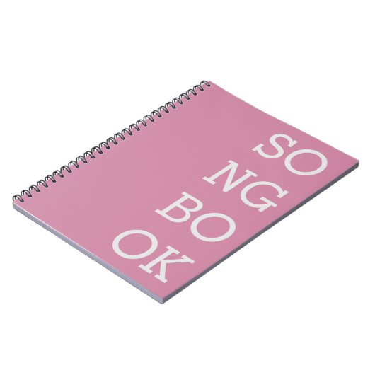 Notebook des Songwriters - Rosa Notizblock (Linke Seite)