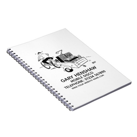 Notebook-Diskothek Jockey-Notebook Notizblock (Rechte Seite)