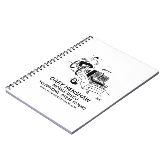 Notebook-Diskothek Jockey-Notebook Notizblock (Linke Seite)