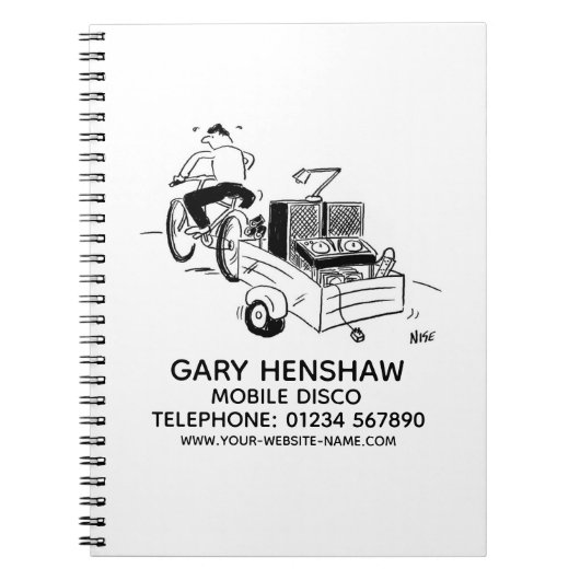 Notebook-Diskothek Jockey-Notebook Notizblock (Vorderseite)