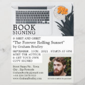 Notebook-Display, Autoren Buchsignatur-Werbung Flyer (Vorne)