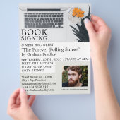Notebook-Display, Autoren Buchsignatur-Werbung Flyer (Hand)