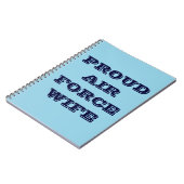 Notebook-Ehefrau der Proud Air Force Notizblock (Linke Seite)
