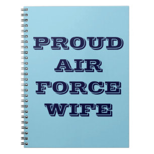 Notebook-Ehefrau der Proud Air Force Notizblock
