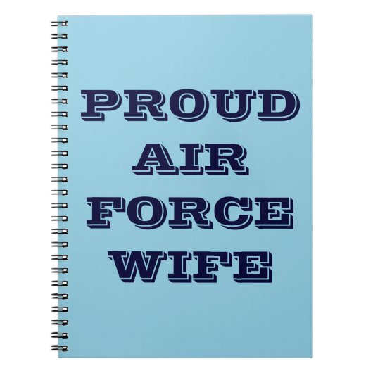 Notebook-Ehefrau der Proud Air Force Notizblock (Vorderseite)