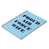 Notebook-Ehefrau der Proud Air Force Notizblock (Linke Seite)