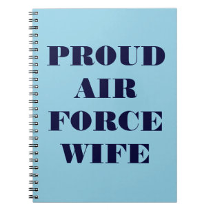 Notebook-Ehefrau der Proud Air Force Notizblock