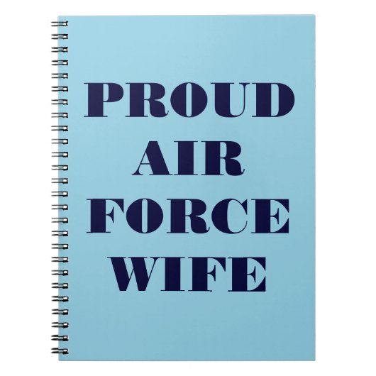 Notebook-Ehefrau der Proud Air Force Notizblock (Vorderseite)