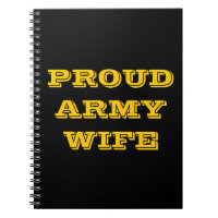 Notebook-Ehefrau der Proud-Armee