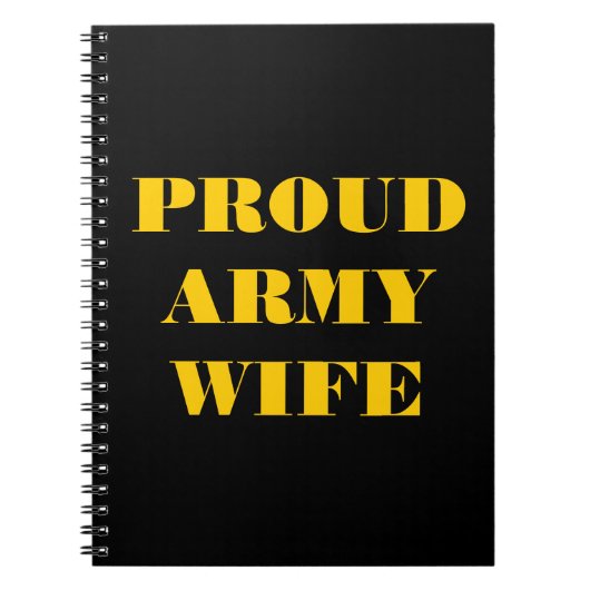 Notebook-Ehefrau der Proud-Armee Notizblock (Vorderseite)