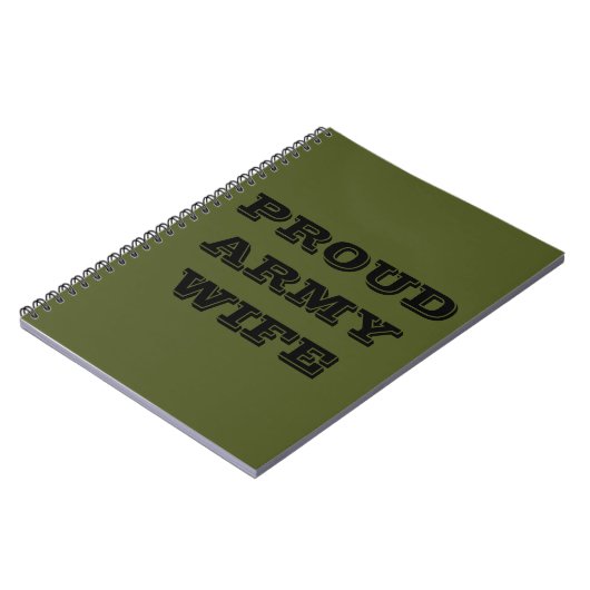 Notebook-Ehefrau der Proud-Armee Notizblock (Linke Seite)