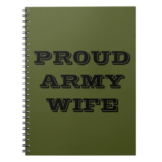 Notebook-Ehefrau der Proud-Armee Notizblock (Vorderseite)