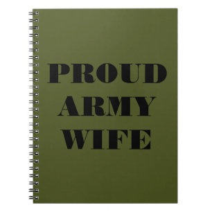 Notebook-Ehefrau der Proud-Armee Notizblock
