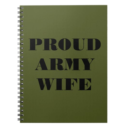 Notebook-Ehefrau der Proud-Armee Notizblock (Vorderseite)