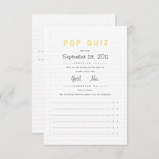 Notebook-Einladung UAWG RSVP Karte (Vorne/Hinten)