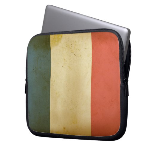 Notebook-Fall mit französischer Flagge Laptopschutzhülle (Vorderseite Links)