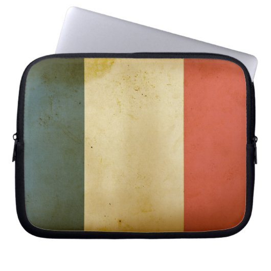 Notebook-Fall mit französischer Flagge Laptopschutzhülle (Vorderseite)