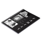 Notebook-Familie mit personalisiertem Schwarz/Weiß Notizblock (Linke Seite)