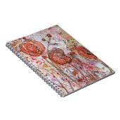 Notebook featuring mixed media floral art. notizblock (Rechte Seite)