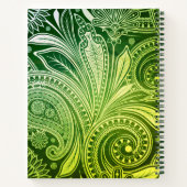 Notebook-Flora-Grüntöne Notizblock (Rückseite)