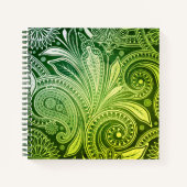 Notebook-Flora-Grüntöne Notizbuch (Vorderseite)