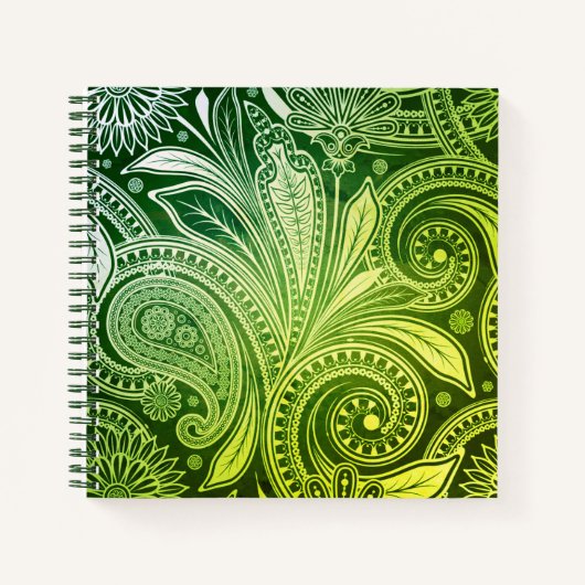 Notebook-Flora-Grüntöne Notizbuch (Vorderseite)