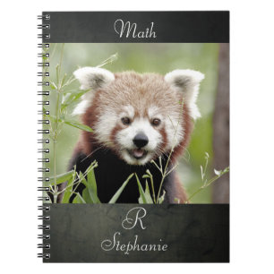 Notebook Foto rot Panda , Tiere 0443. Notizbuch Notizblock