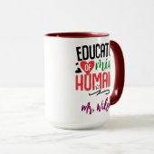 Notebook für Erzieher von Mini-Menschen – Lustiger Tasse (VorderseiteRechts)