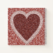 Notebook für Herzdesign Notizblock (Rückseite)