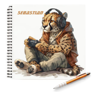 Notebook für Kinder Gamer Cheetah Notizblock