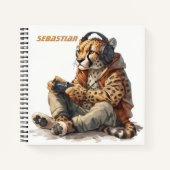 Notebook für Kinder Gamer Cheetah Notizblock (Vorderseite)