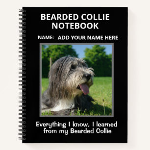 Notebook für Liebhaber von bärtigen Colliesen Notizblock