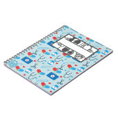 Notebook für medizinische Geräte in blau Notizblock (Linke Seite)