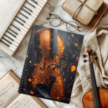 Notebook für Musiklehrer Violinist Student