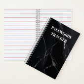 NOTEBOOK FÜR SCHWARZE PASSWORTE NOTIZBLOCK (Innen)