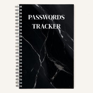 NOTEBOOK FÜR SCHWARZE PASSWORTE NOTIZBLOCK