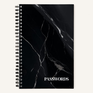 NOTEBOOK FÜR SCHWARZE PASSWORTE NOTIZBLOCK