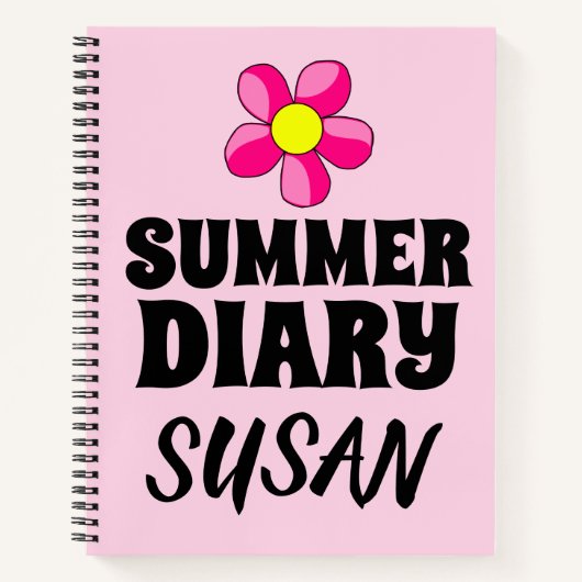 NOTEBOOK FÜR SOMMERDIARY PERSONALISIERT MIRCHEN NOTIZBLOCK (Vorderseite)