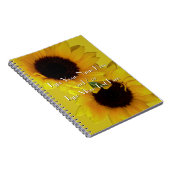 Notebook für Sonnenblumen, benutzerdefiniertes Blu Notizblock (Rechte Seite)