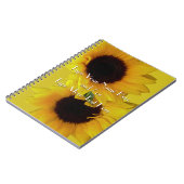 Notebook für Sonnenblumen, benutzerdefiniertes Blu Notizblock (Linke Seite)