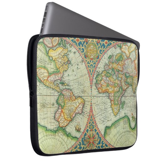 Notebook-Gehäuse für antike Karte Laptopschutzhülle (Vorne Rechts)