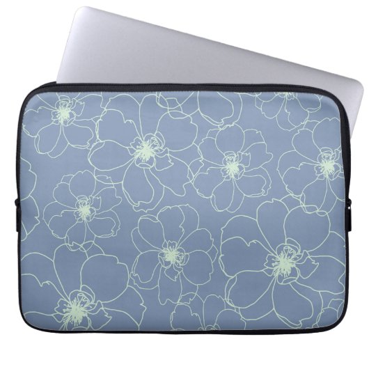 Notebook-Gehäuse mit blühenden Blumen Laptopschutzhülle (Vorderseite)