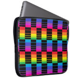 Notebook-Gehäuse mit Kariertem Regenbogen-Muster Laptopschutzhülle (Vorne Rechts)