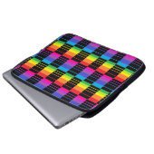 Notebook-Gehäuse mit Kariertem Regenbogen-Muster Laptopschutzhülle (Vorne Knopf)